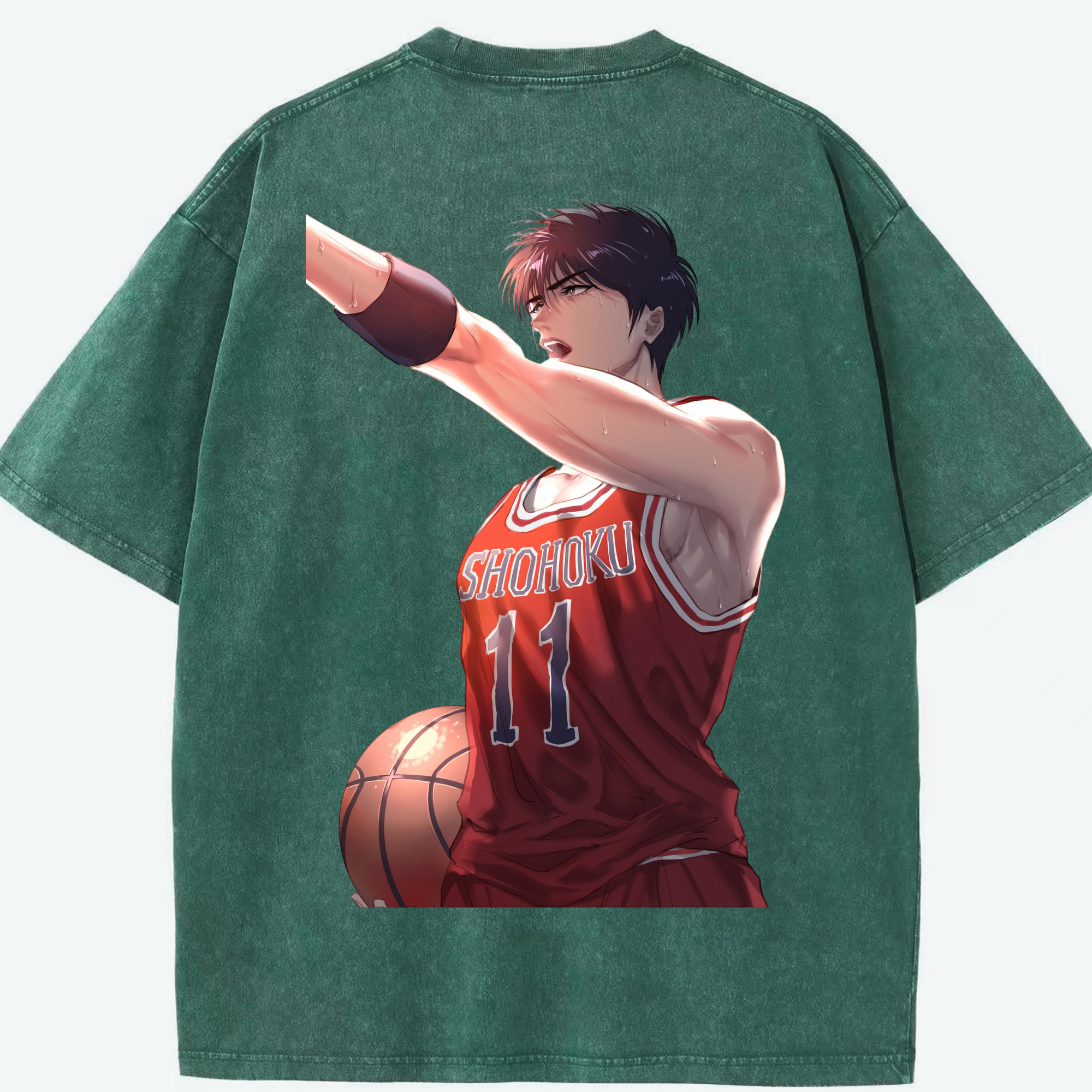 （画像用） SLAM DUNK／スラムダンク 綿100% ヴィンテージ風 半袖Tシャツ（背面プリント）